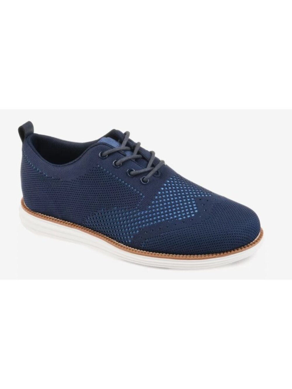 NEW Vance Co Ezra Wingtip Oxford Sneaker Navy Blue Size Mens 9.5 $85 [jb]
